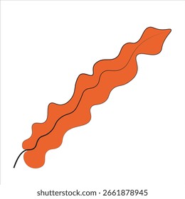 Long brown leaves illustration vector file
