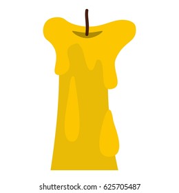 Long candle icon flat isolated on white background vector illustration