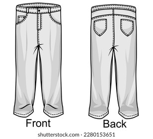 Los pantalones largos casuales se burlan de delante y de atrás. El color se puede ajustar.