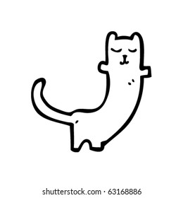 long cat cartoon