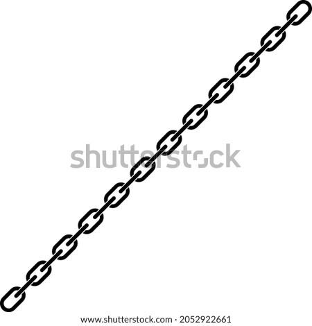 Long chain icon with flat style. Isolated vector long chain icon illustrations, simple style.