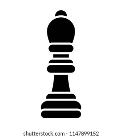 
Long chess piece with the bishop hat like dome on the edge denoting chess bishop icon
