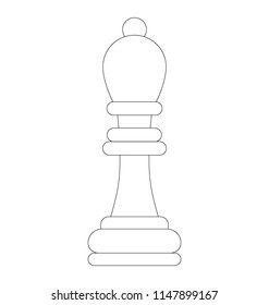 
Long chess piece with the bishop hat like dome on the edge denoting chess bishop icon
