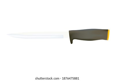 Long chief knife. vector illustration