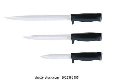 Langes oberstes Messer. Vektorgrafik