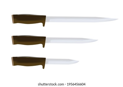 Long chief knife. vector illustration