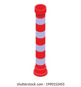 Long chimney icon. Isometric of Long chimney vector icon for web design isolated on white background