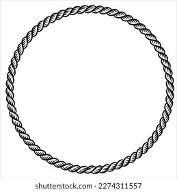 long Circle Rope frame border vector elements design