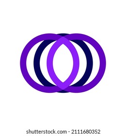long circle that blends together, modern, simple, future