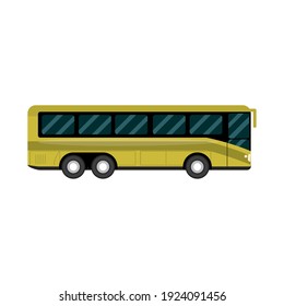 long city bus public service city transport vector illustration