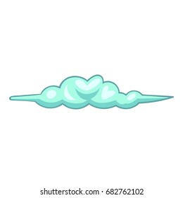 Long cloud icon. Cartoon illustration of long cloud vector icon for web design