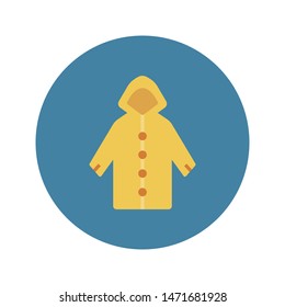 long coat glyph flat vector icon