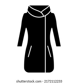 Long coat icon, editable vector 