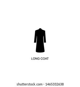 long coat icon vector black design