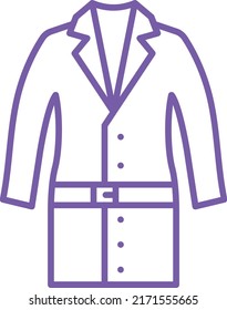 Long Coat vector icon. Can be used for printing, mobile and web applications.