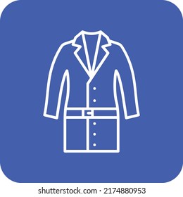Long Coat vector icon. Can be used for printing, mobile and web applications.