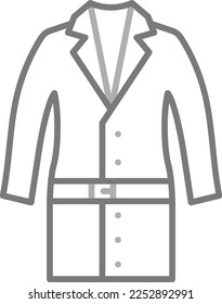 Long Coat vector icon. Can be used for printing, mobile and web applications.
