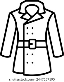 Long Coat vector icon. Can be used for printing, mobile and web applications.