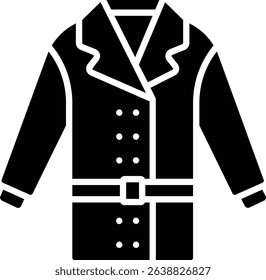 Long Coat vector icon. Can be used for printing, mobile and web applications.