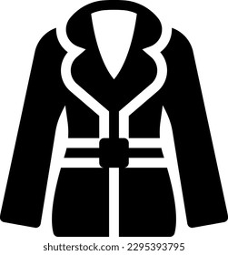 long coat Vector illustration on a transparent background. Premium quality symmbols. Glyphs vector icons for concept and graphic design. 
