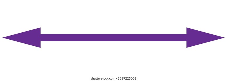 long color double faced arrow pointing right icon vector