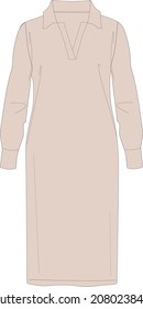 long cossy collared details maxi dress