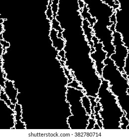 Long cracks on black - vector illustration 