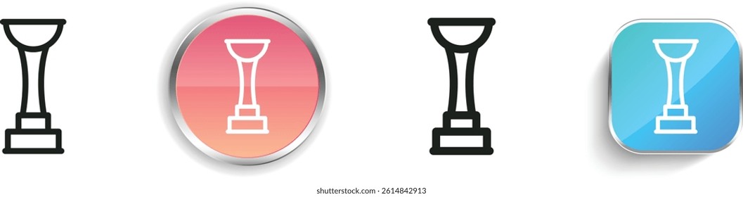 long cup icon. Thin Linear, Regular and Button Style Design Isolated On White Background