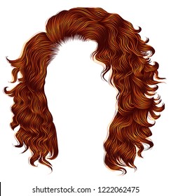 long curly hairs    ginger redhead  colors  .  beauty fashion style . wig .