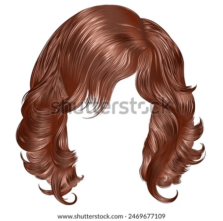 long curly hairs    ginger redhead  colors  .
  beauty fashion style . wig .