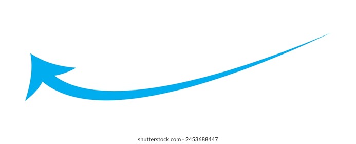 Long curve arrow business financial goal background design template. Investment economy value growth concept.