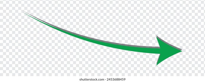 Long curve arrow business financial goal background design template. Investment economy value growth concept.