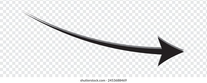 Long curve arrow business financial goal background design template. Investment economy value growth concept.