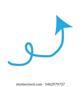 Long curve arrow business financial goal background design template. Investment economy value growth concept.