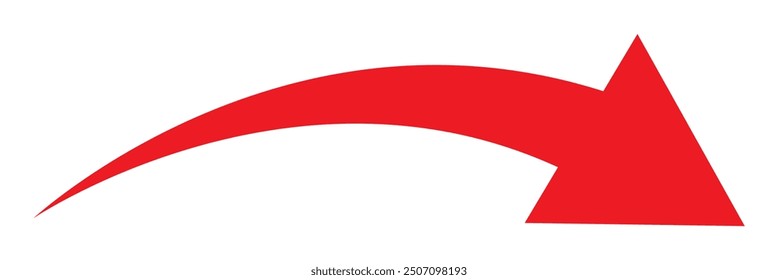Long curve arrow Graphics design 