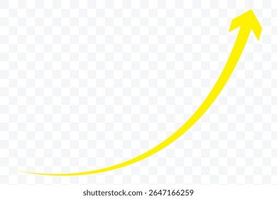 Long curve arrow icon. Long arrow. Curved arrow icon isolated on white background. Long curve arrow icon vector illustration. EPS 10