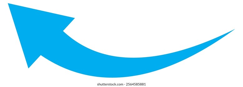 Long curve arrow icon vector . set of Blue long curve arrow for app and ui design. long  arrow icon vector. curve arrow icon vector .