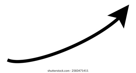 Long curve arrow icon vector set. set of black long curve arrow for app and ui design. long up arrow icon vector. curve arrow set . vector illustration eps 888.