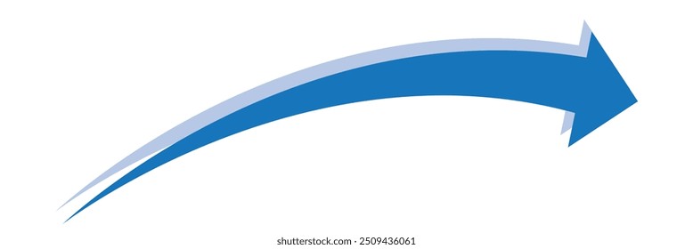 ilustração de ícone de vetor de seta de curva longa