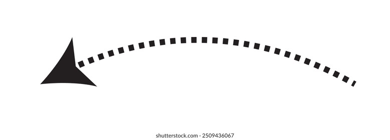 long curve arrow vector icon illustration