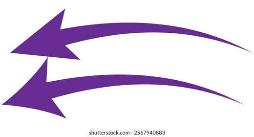 long curve arrow vector icon illustration