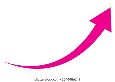 long curve arrow vector icon illustration