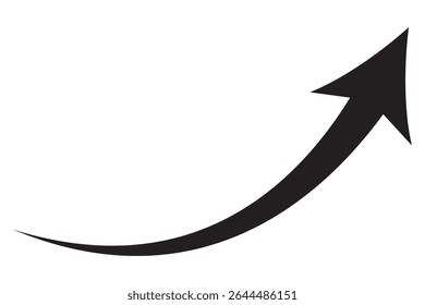 long curve arrow vector icon illustration