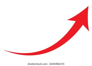 long curve arrow vector icon illustration