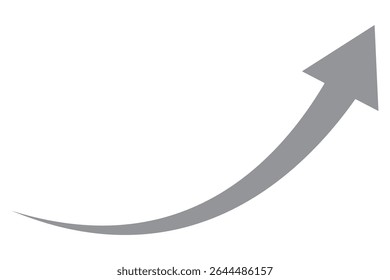 long curve arrow vector icon illustration