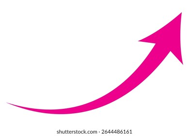 long curve arrow vector icon illustration