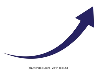 long curve arrow vector icon illustration