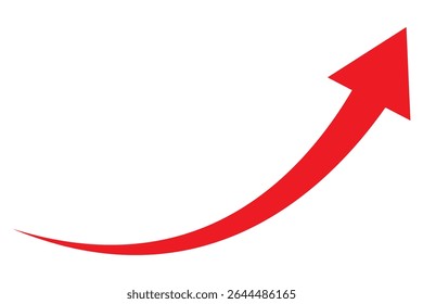 long curve arrow vector icon illustration