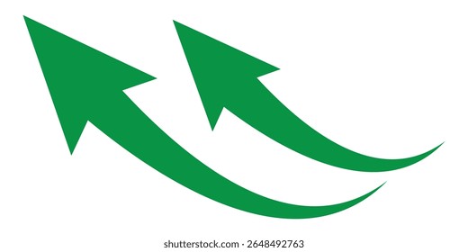 long curve arrow vector icon illustration