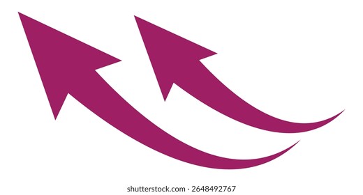 long curve arrow vector icon illustration